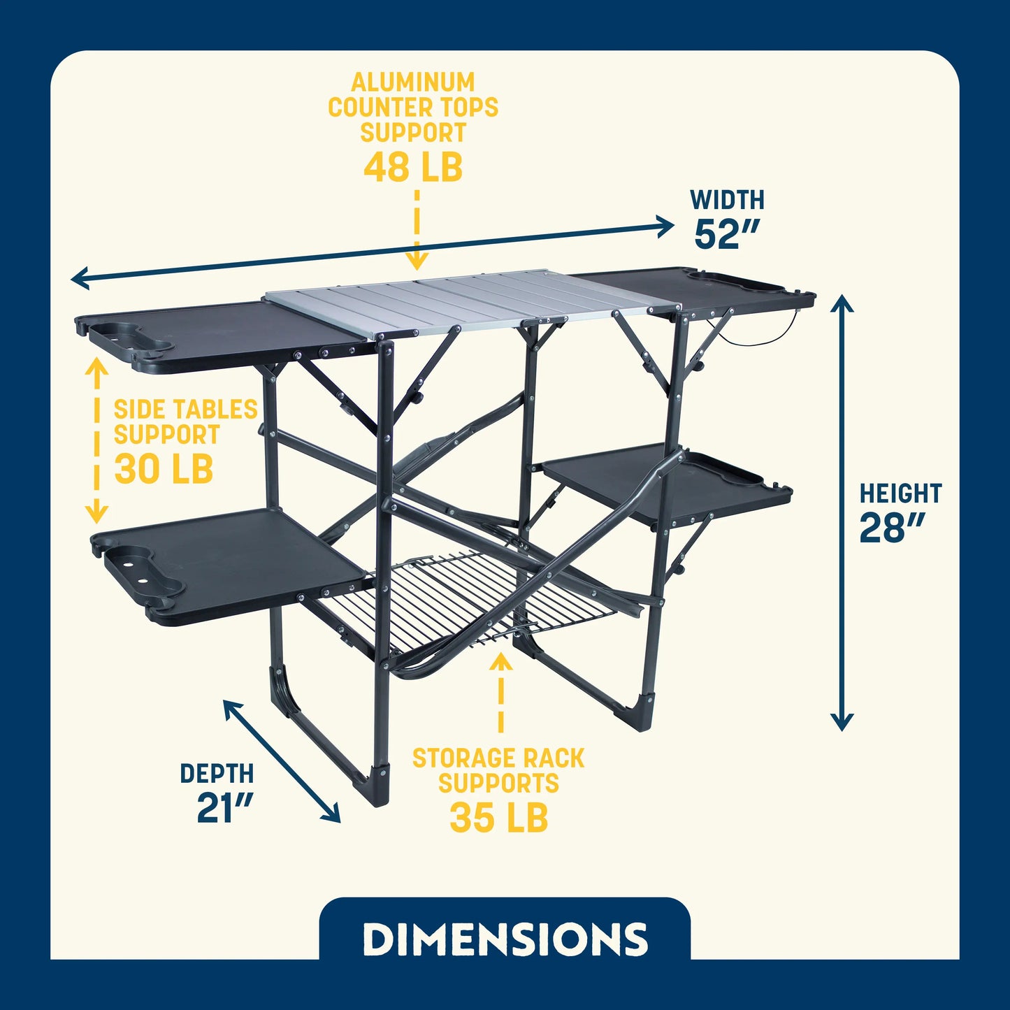 Slim-Fold Cook Station™ - Cozy Style