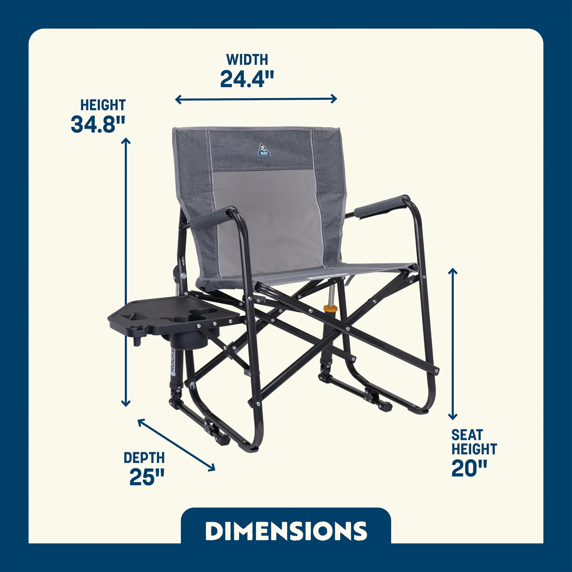 Freestyle Rocker™ with Side Table - Tailgate Prep