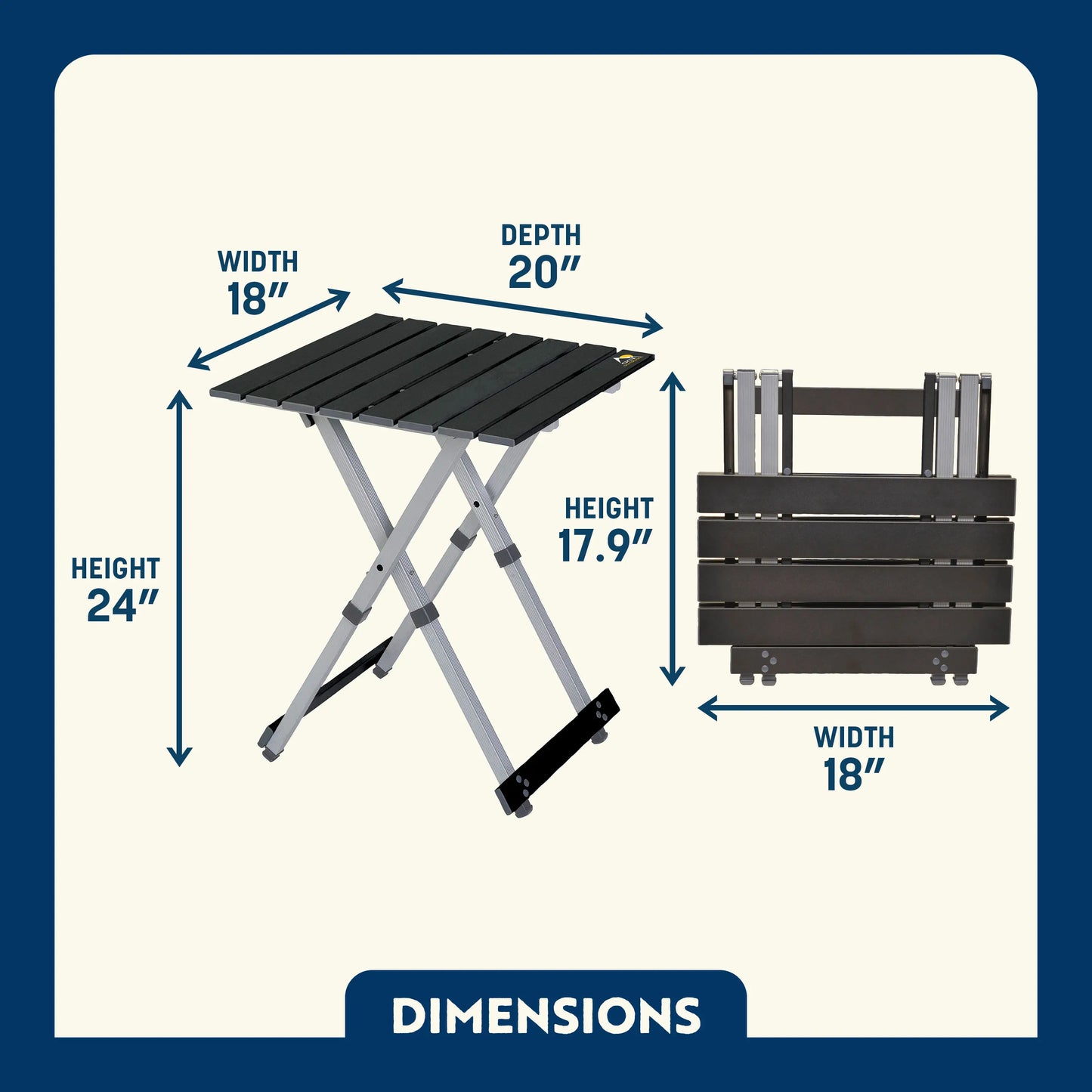 Compact Camp Table 20™ - Easy Fit