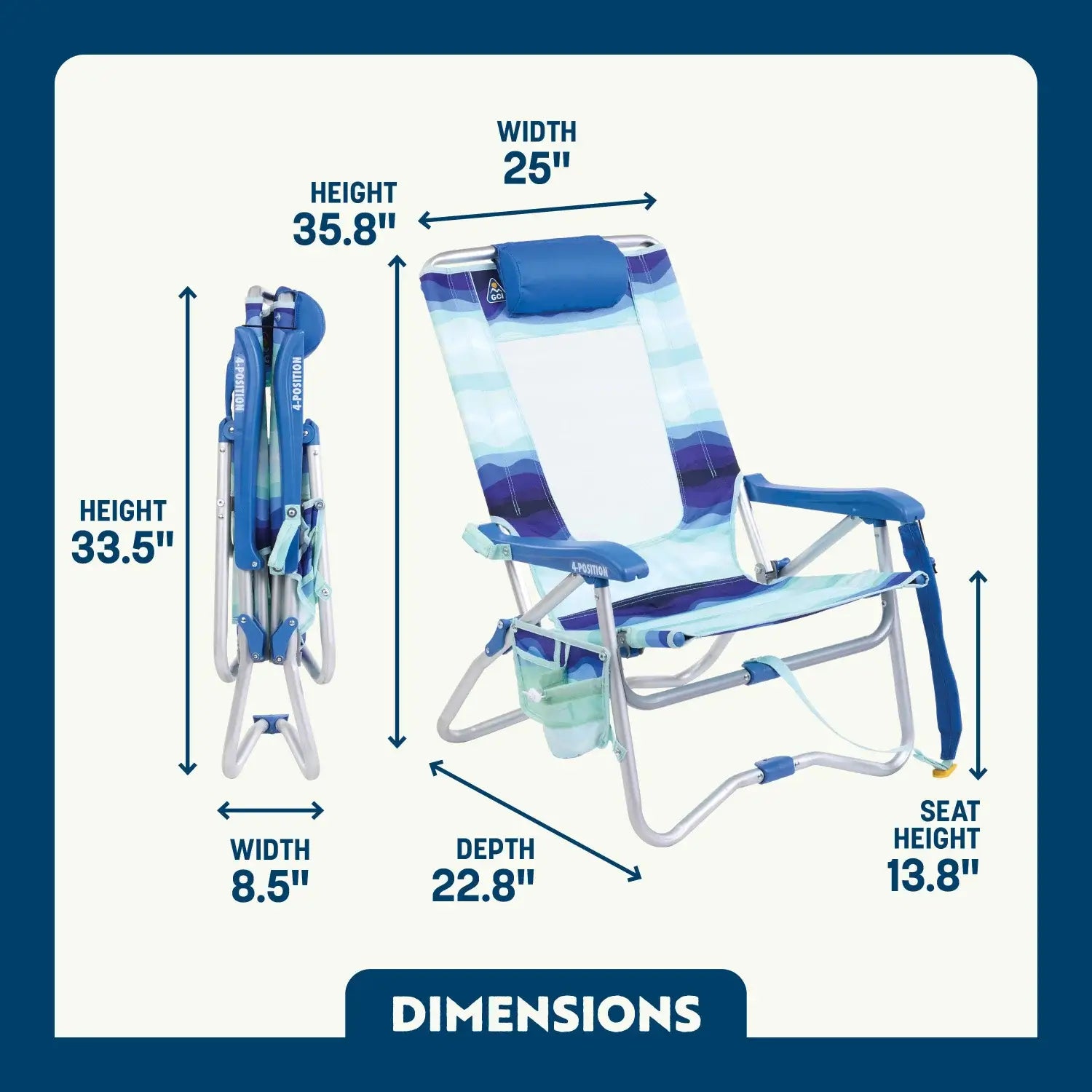 Bi-Fold Beach Chair™ - Shoreline Retreat
