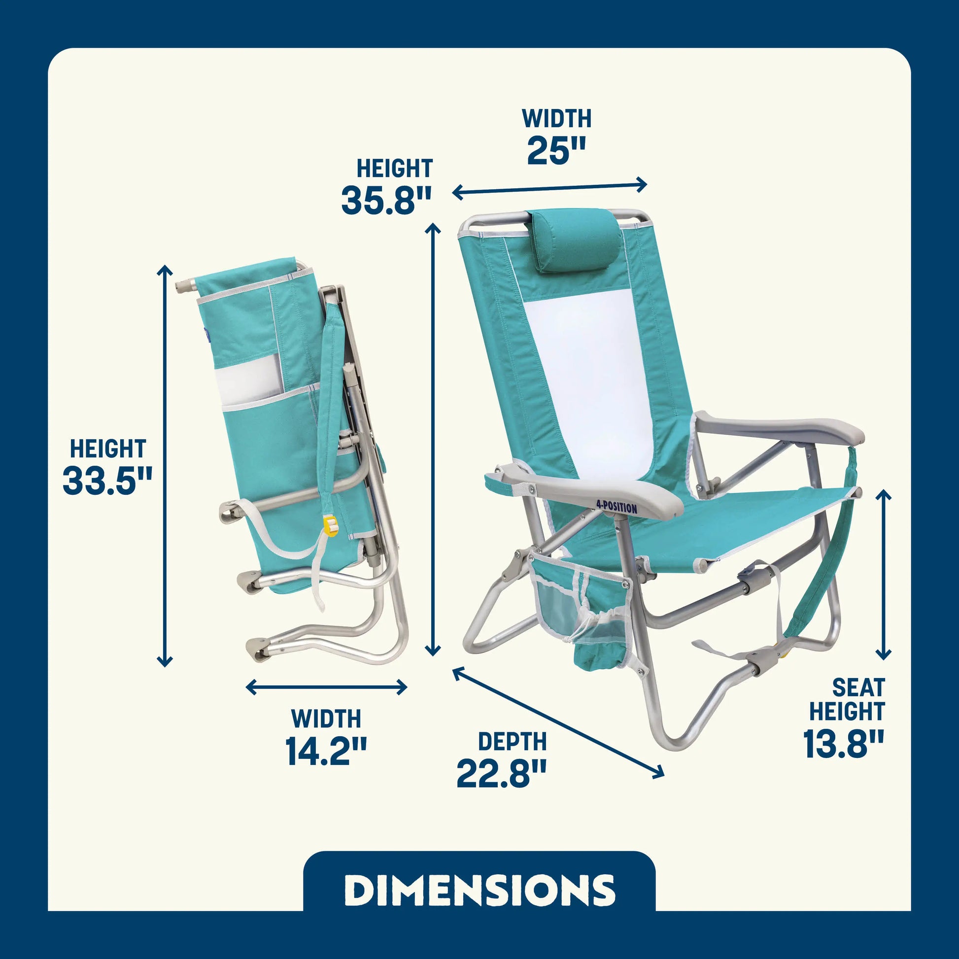 Bi-Fold Beach Chair™ - Shoreline Retreat