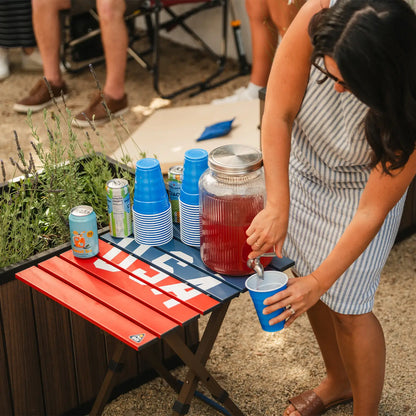 Compact Camp Table 20™ - USA Anniversary Deluxe - Travel Camp Setup
