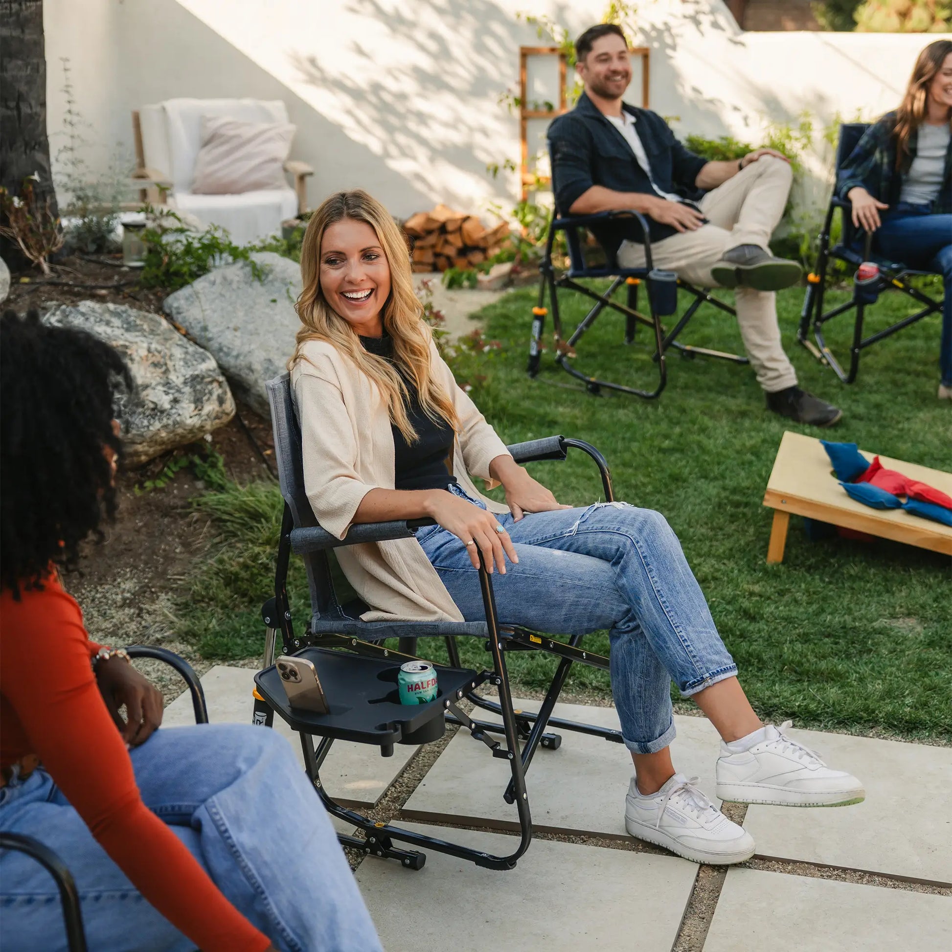 Freestyle Rocker™ with Side Table - Tailgate Prep