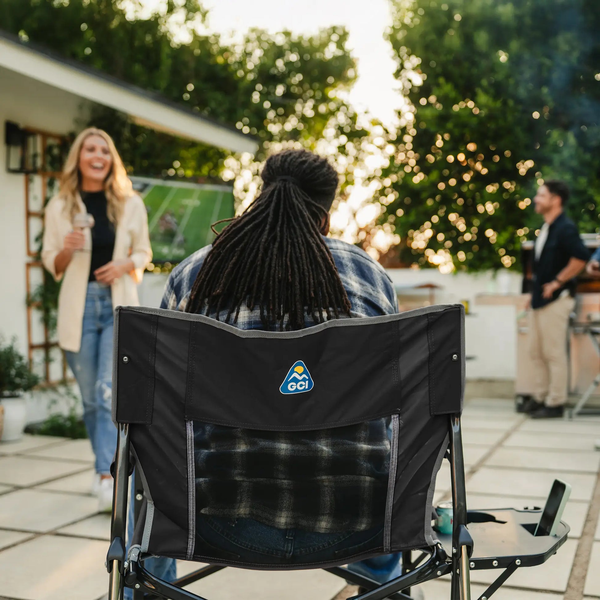 Freestyle Rocker XL™ with Side Table - Outdoor Kitchen Prep