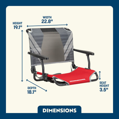 Big Comfort Stadium Chair™ with Armrests - Fan Day Ready