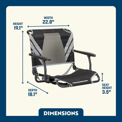 Big Comfort Stadium Chair™ with Armrests - Fan Day Ready