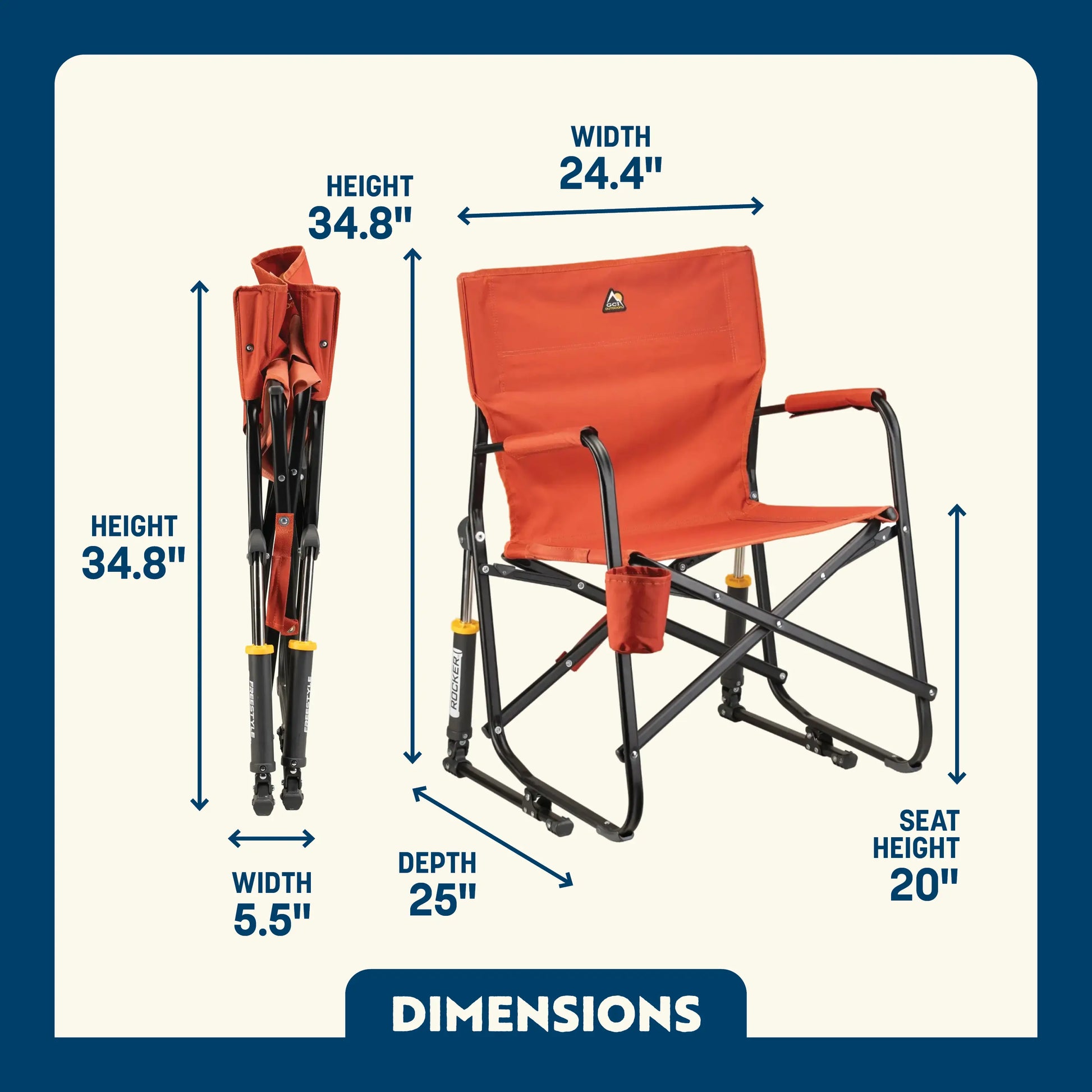 Freestyle Rocker™ - Pumpkin Spice - Patio Retreat