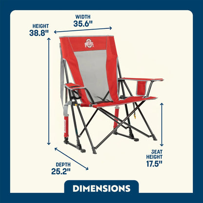 College Comfort Pro Rocker™ - Ohio State Buckeyes - Trackside Style