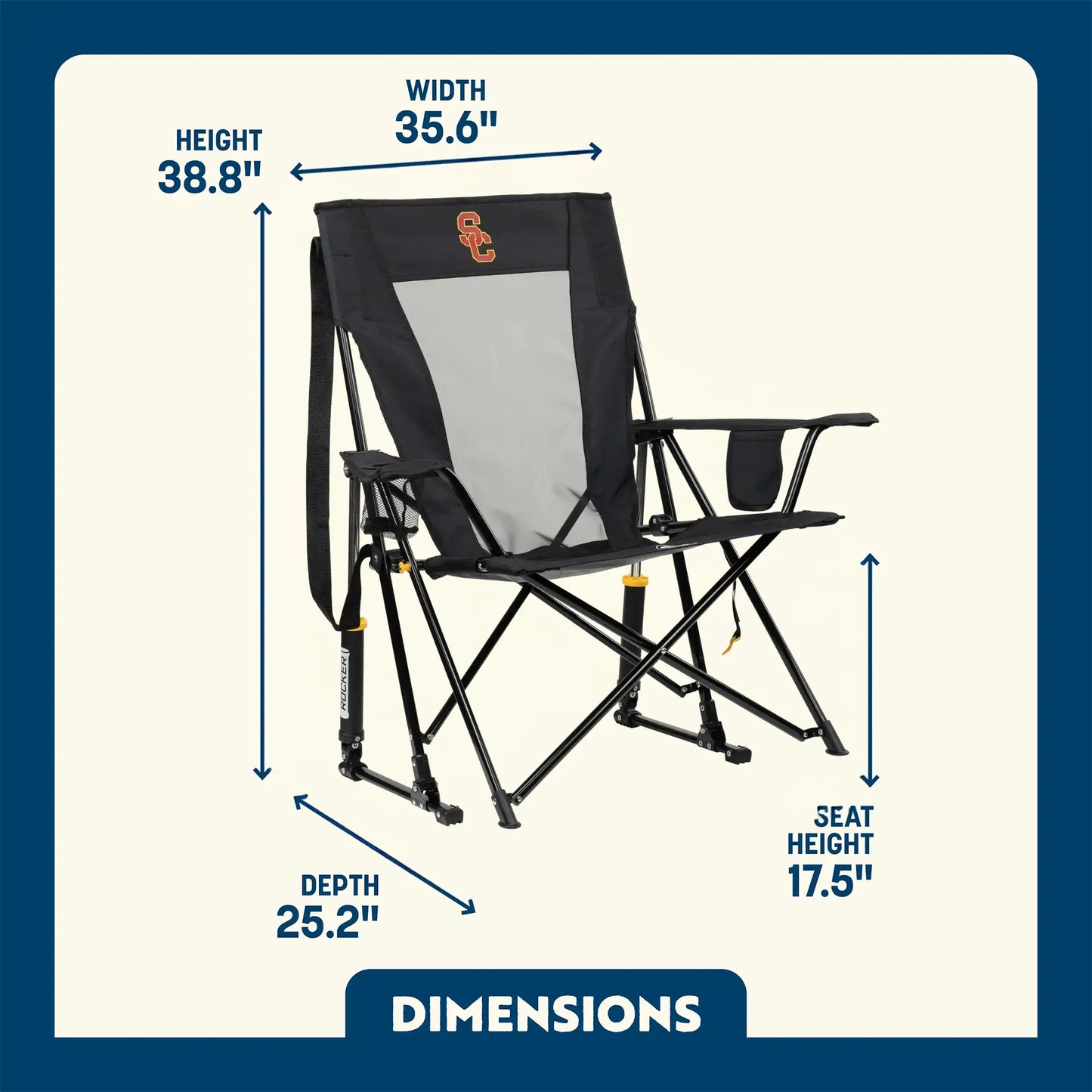 College Comfort Pro Rocker™ - USC Trojans - Grandstand Comfort