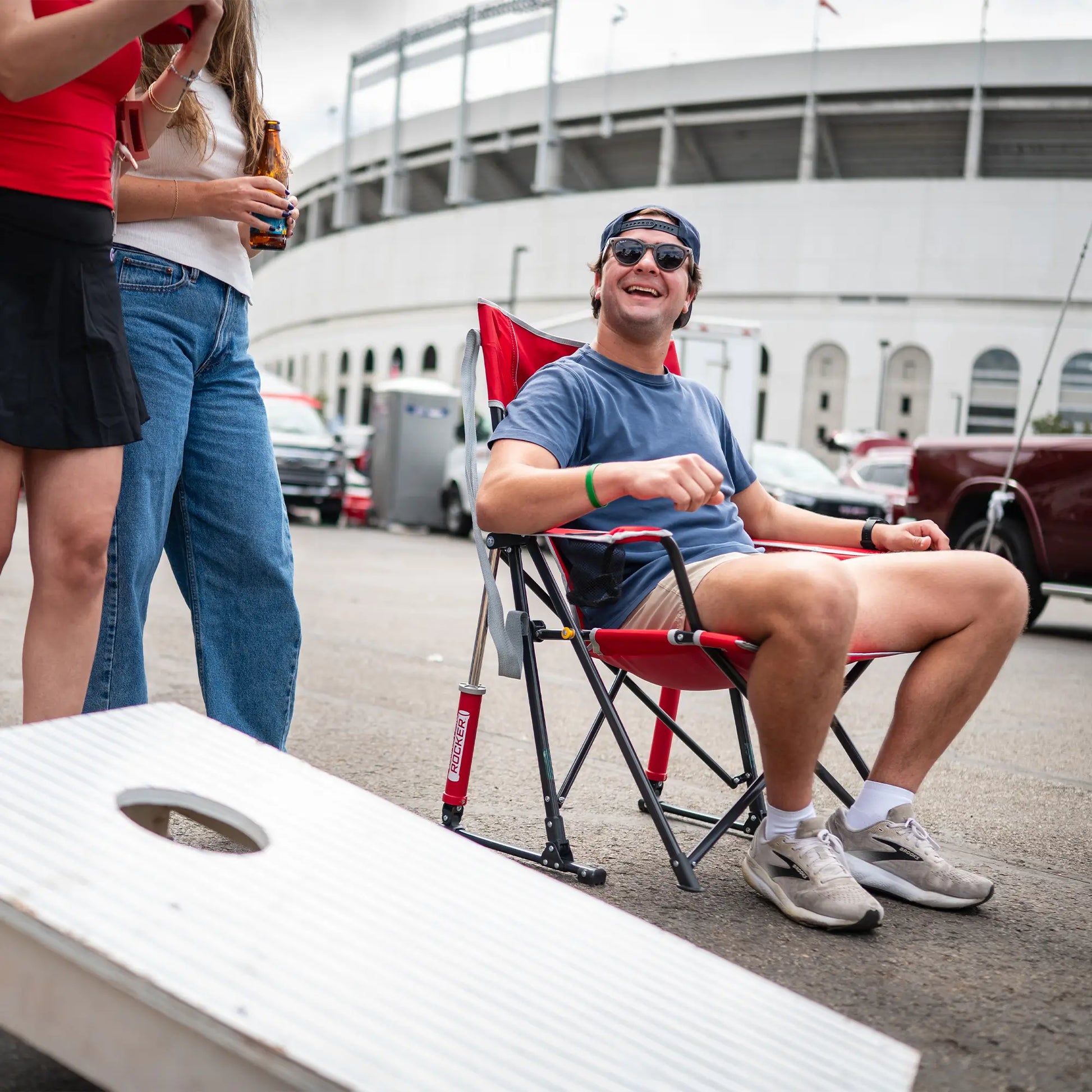 College Comfort Pro Rocker™ - Ohio State Buckeyes - Trackside Style