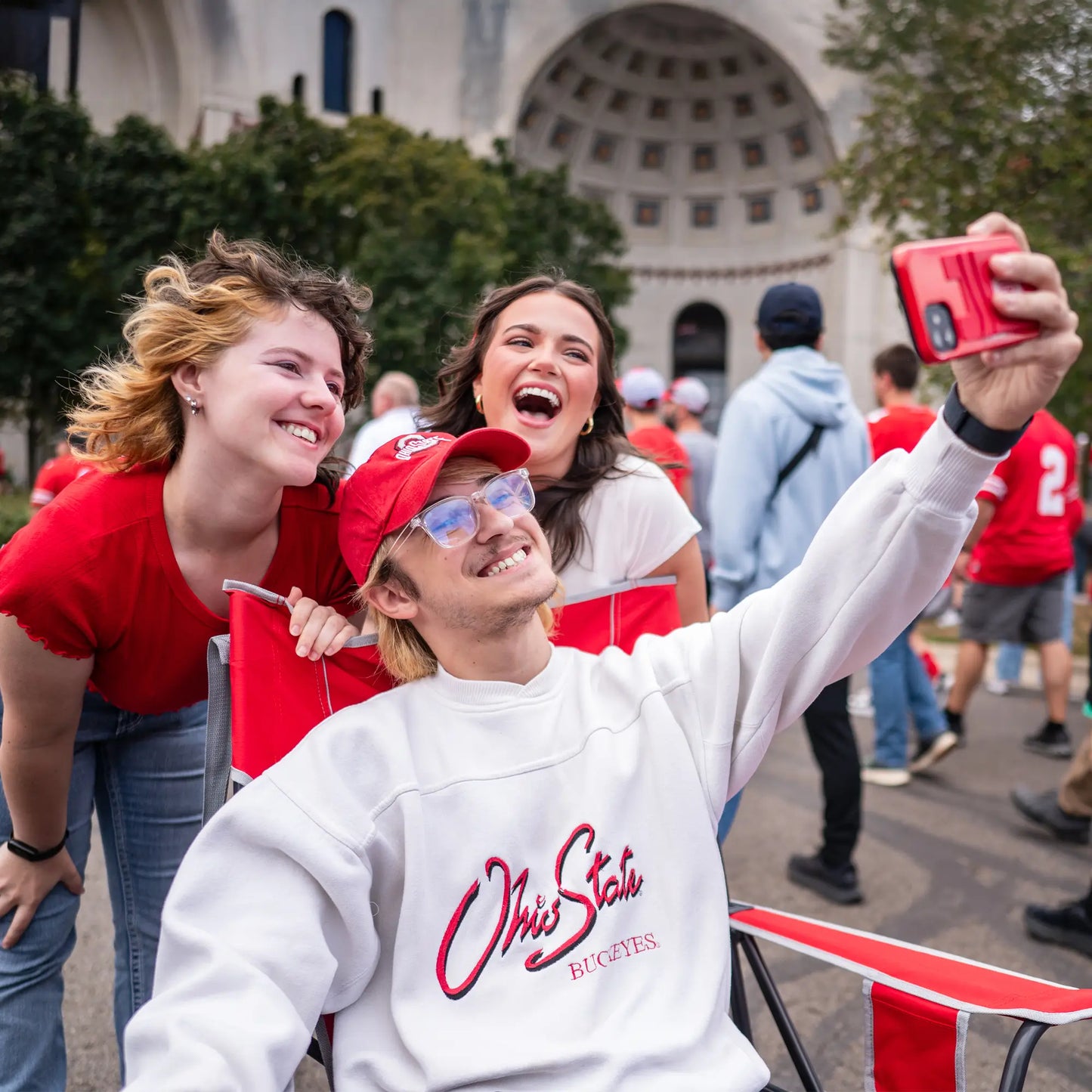 College Comfort Pro Rocker™ - Ohio State Buckeyes - Trackside Style