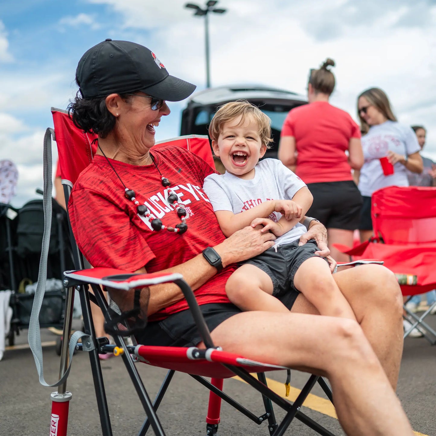 College Comfort Pro Rocker™ - Ohio State Buckeyes - Trackside Style