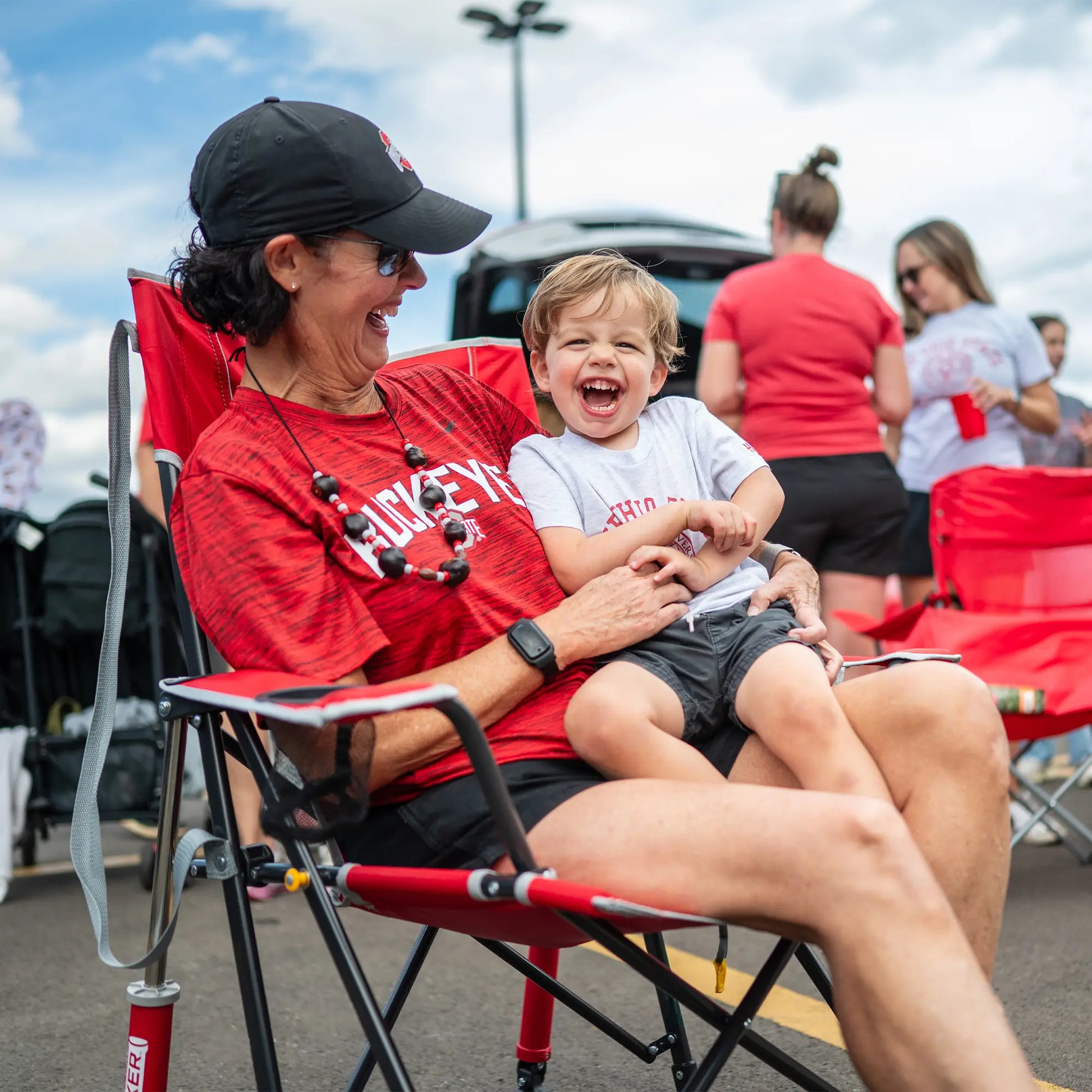 College Comfort Pro Rocker™ - Ohio State Buckeyes - Trackside Style