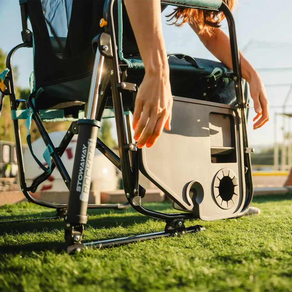 Stowaway Rocker™ with Side Table - Backyard Prep