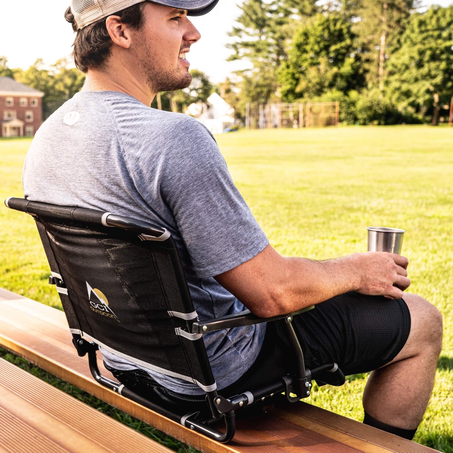 Big Comfort Stadium Chair™ with Armrests - Fan Day Ready