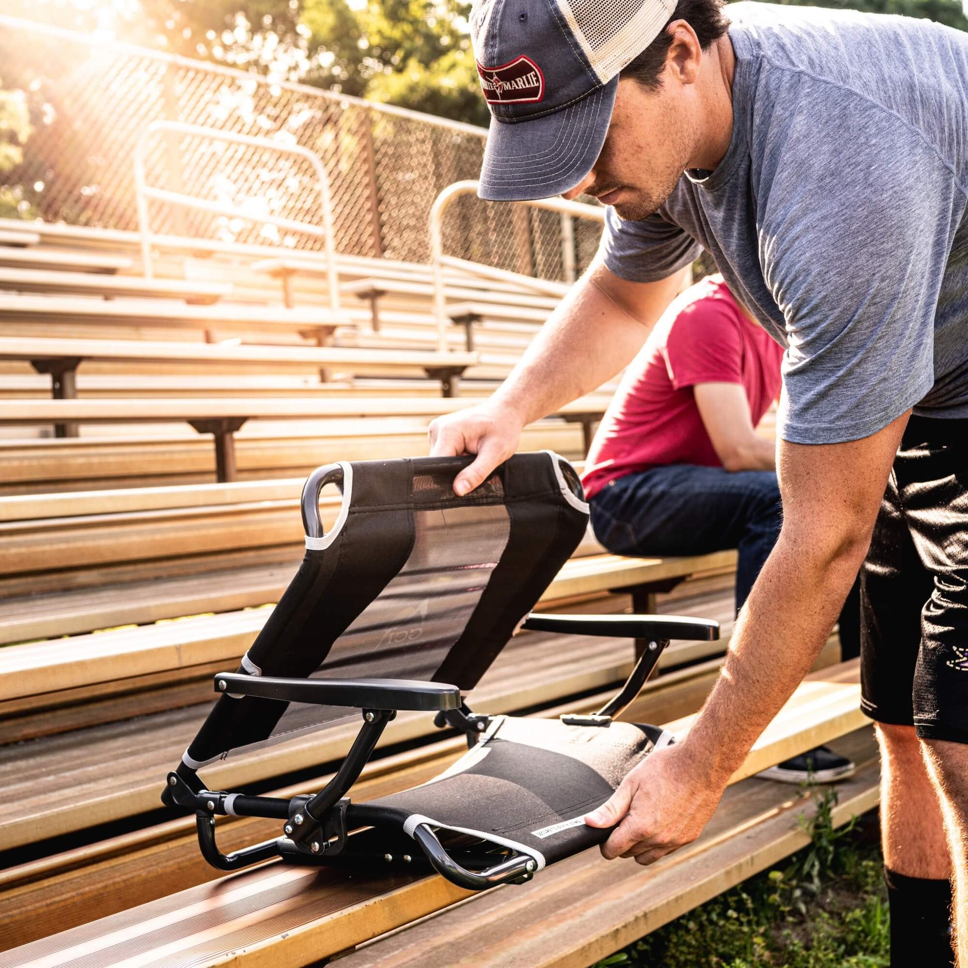 Big Comfort Stadium Chair™ with Armrests - Fan Day Ready