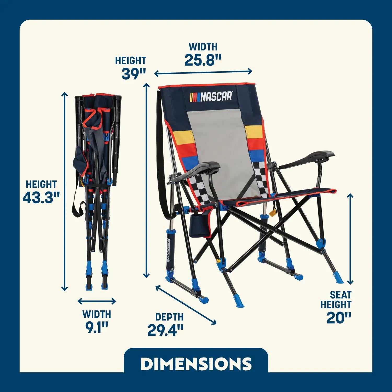 RoadTrip Rocker™ - NASCAR For Him - Tailgate Style
